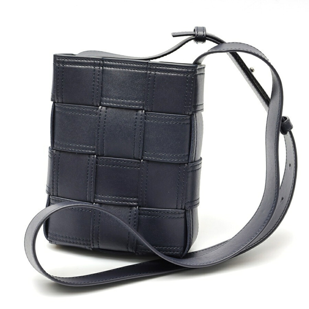 BOTTEGA VENETA Blue Leather Intrecciato Hobo Bag